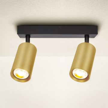 Brilagi - Reflektorska lampa SELE GOLDEN 2xGU10/30W/230V crno/zlatna