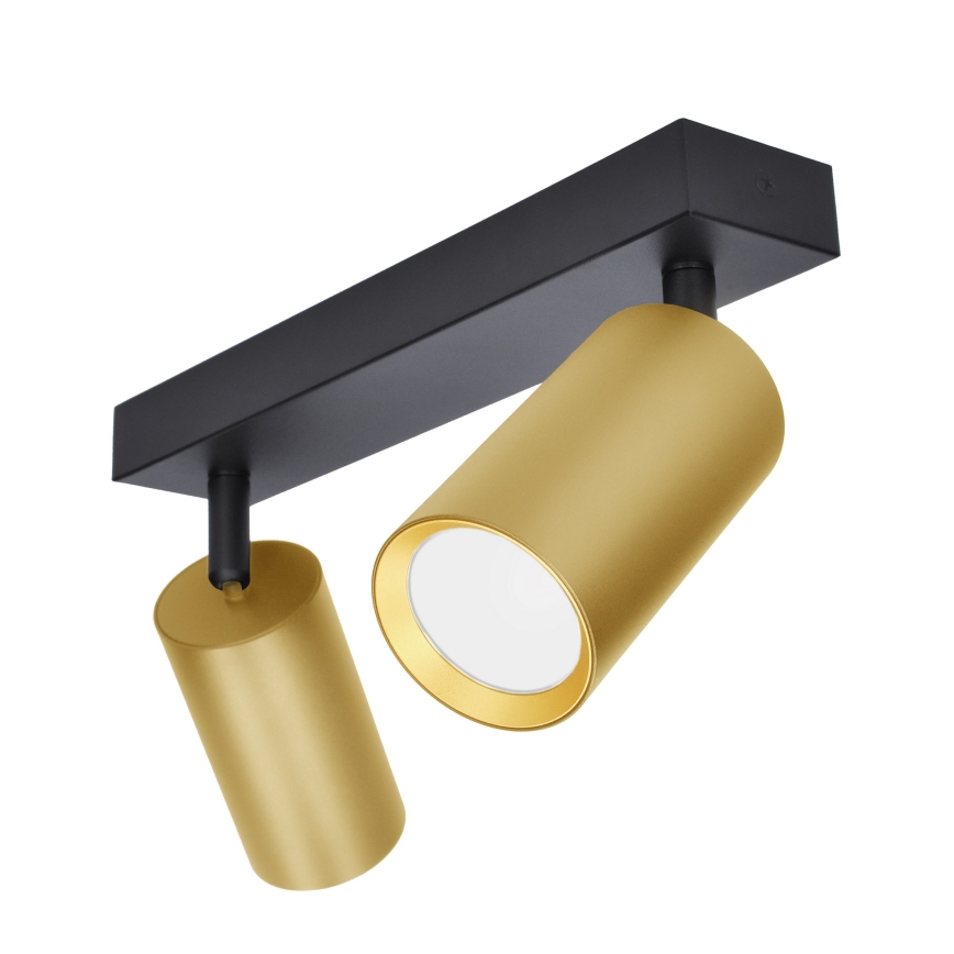 Brilagi - Reflektorska lampa SELE GOLDEN 2xGU10/30W/230V crno/zlatna