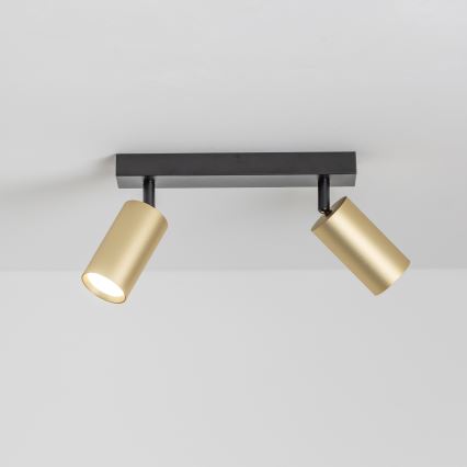 Brilagi - Reflektorska lampa SELE GOLDEN 2xGU10/30W/230V crno/zlatna