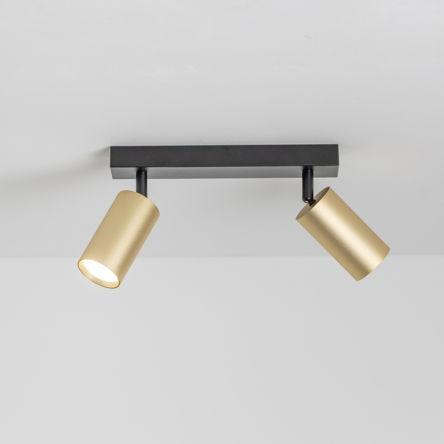 Brilagi - Reflektorska lampa SELE GOLDEN 2xGU10/30W/230V crno/zlatna