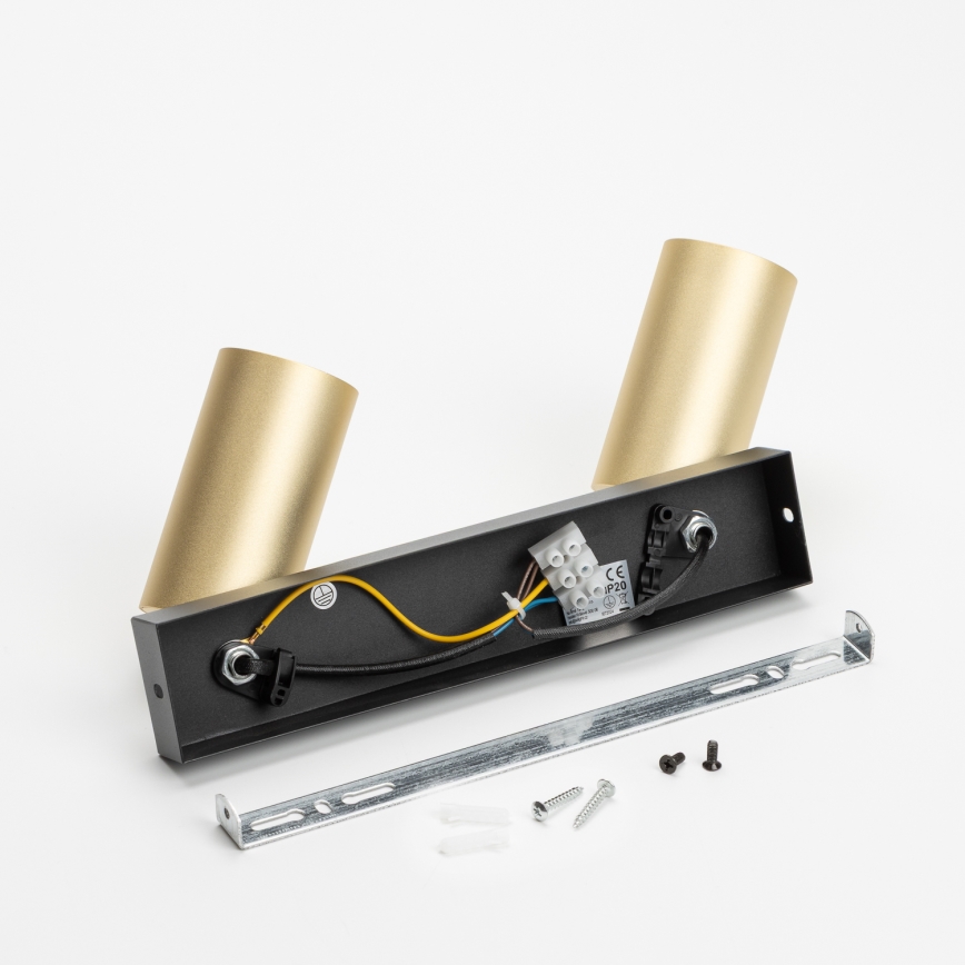 Brilagi - Reflektorska lampa SELE GOLDEN 2xGU10/30W/230V crno/zlatna