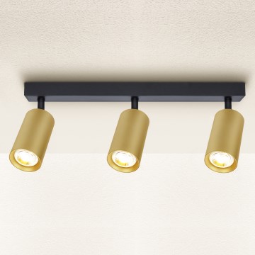 Brilagi - Reflektorska lampa SELE GOLDEN 3xGU10/30W/230V crno/zlatna