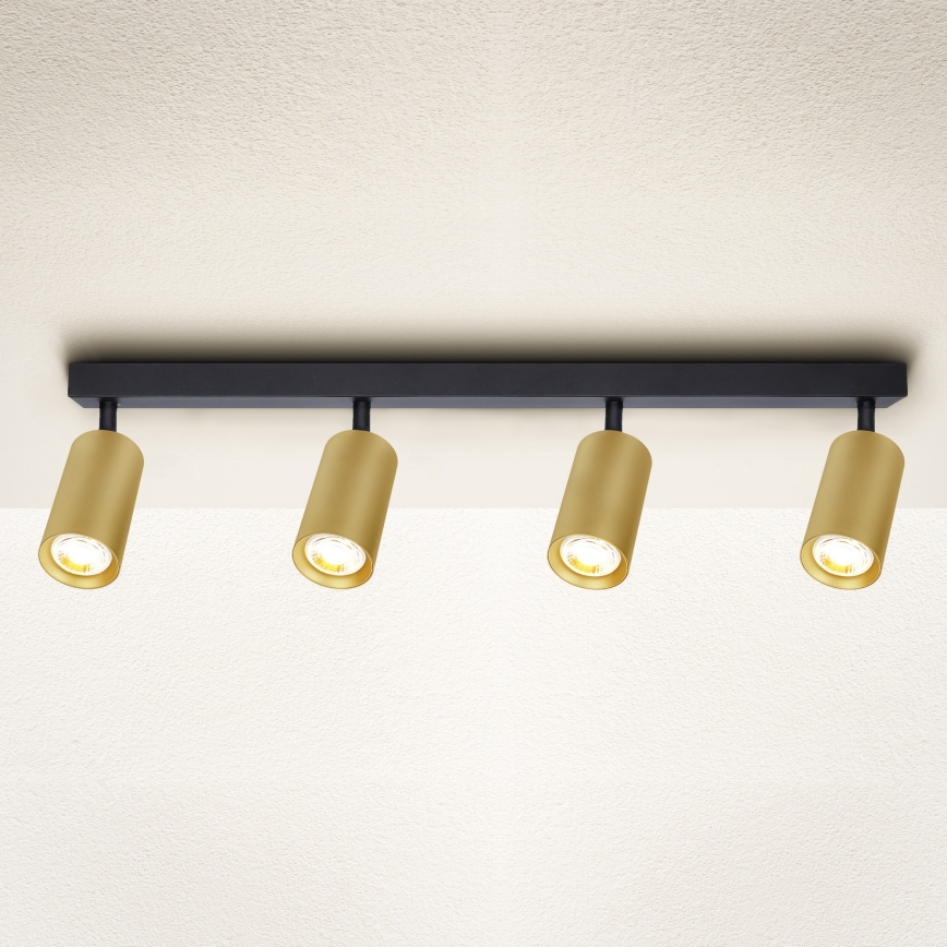 Brilagi - Reflektorska lampa SELE GOLDEN 4xGU10/30W/230V crno/zlatna