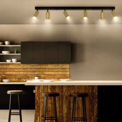 Brilagi - Reflektorska lampa SELE GOLDEN 6xGU10/30W/230V crno/zlatna