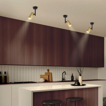 Brilagi - Reflektorska lampa SELE VERTICAL 1xGU10/30W/230V crno/zlatna