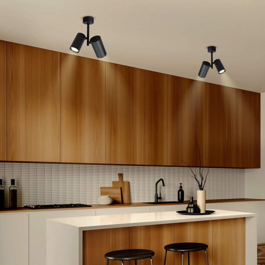 Brilagi - Reflektorska lampa SELE VERTICAL 2xGU10/30W/230V crno