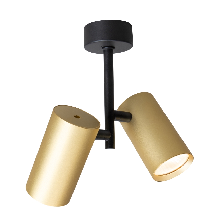 Brilagi - Reflektorska lampa SELE VERTICAL 2xGU10/30W/230V crno/zlatna