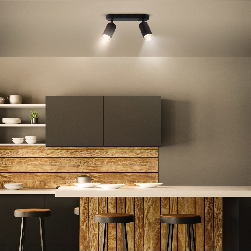 Brilagi - Reflektorska lampa za kupatilo SELE 2xGU10/30W/230V IP44 crno