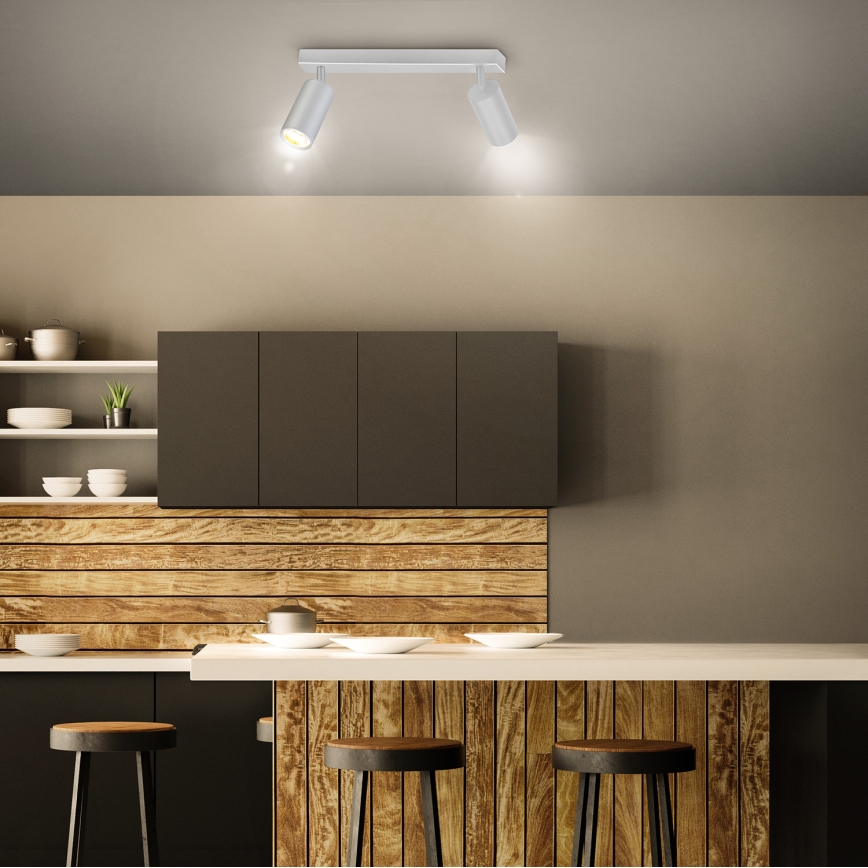 Brilagi - Reflektorska lampa za kupatilo SELE 2xGU10/30W/230V IP44 srebrno