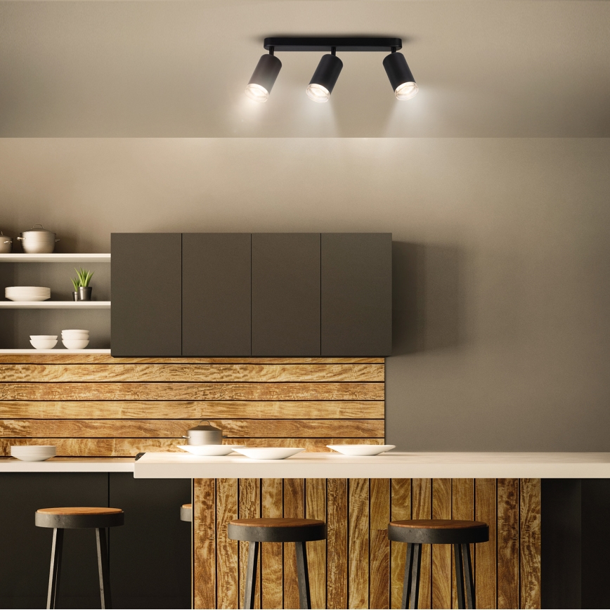 Brilagi - Reflektorska lampa za kupatilo SELE 3xGU10/30W/230V IP44 crno