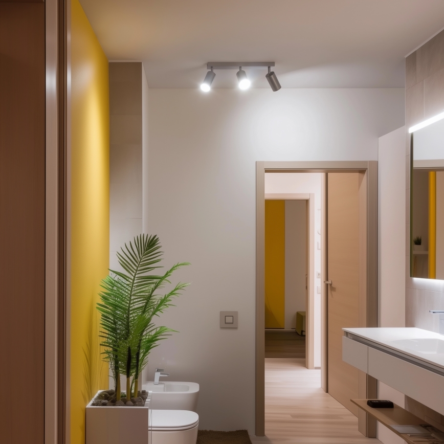 Brilagi - Reflektorska lampa za kupatilo SELE 3xGU10/30W/230V IP44 srebrno