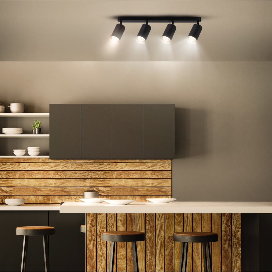 Brilagi - Reflektorska lampa za kupatilo SELE 4xGU10/30W/230V IP44 crno