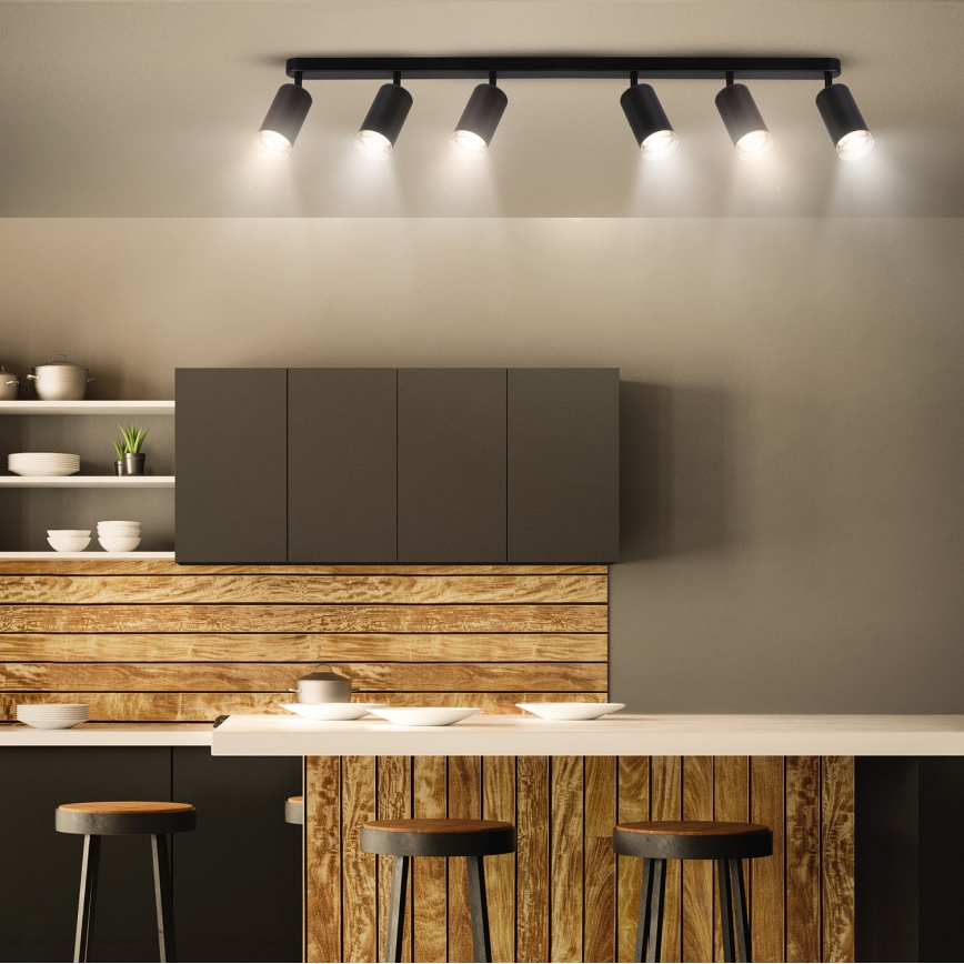 Brilagi - Reflektorska lampa za kupatilo SELE 6xGU10/30W/230V IP44 crno