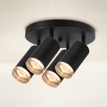 Brilagi - Reflektorska lampa za kupatilo SELE AQUA 4xGU10/30W/230V IP44 crno
