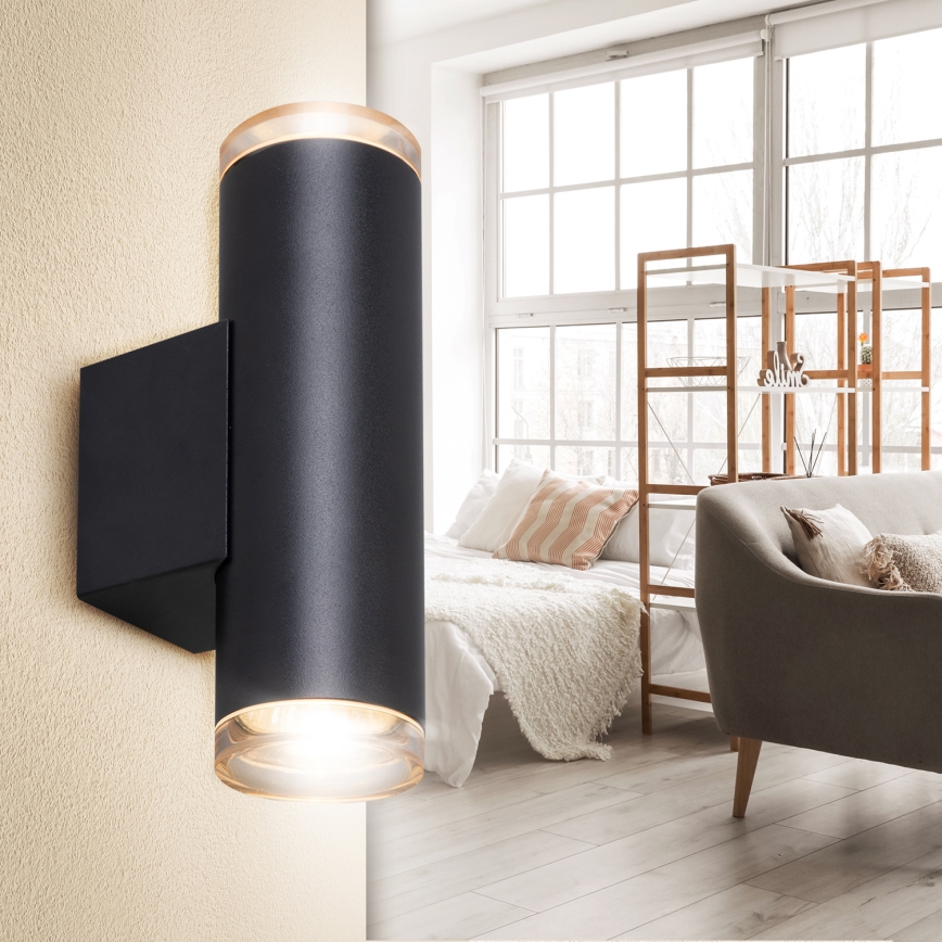 Brilagi - Zidna reflektorska lampa za kupatilo SELE AQUA 4xGU10/30W/230V IP44 crno