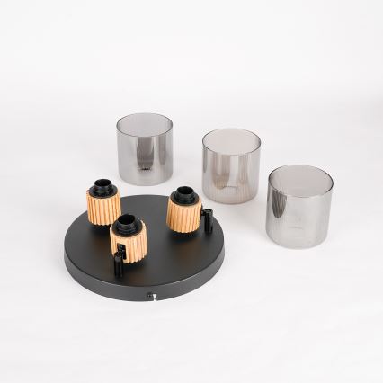 Brilagi - Reflektorska svetiljka HYGGE 3xE14/15W/230V crna/zadimljena