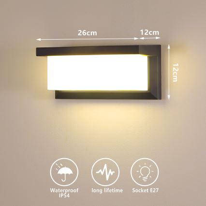 Brilagi - Spoljašnja zidna lampa BRICKY 1xE27/60W/230V Antracit IP54