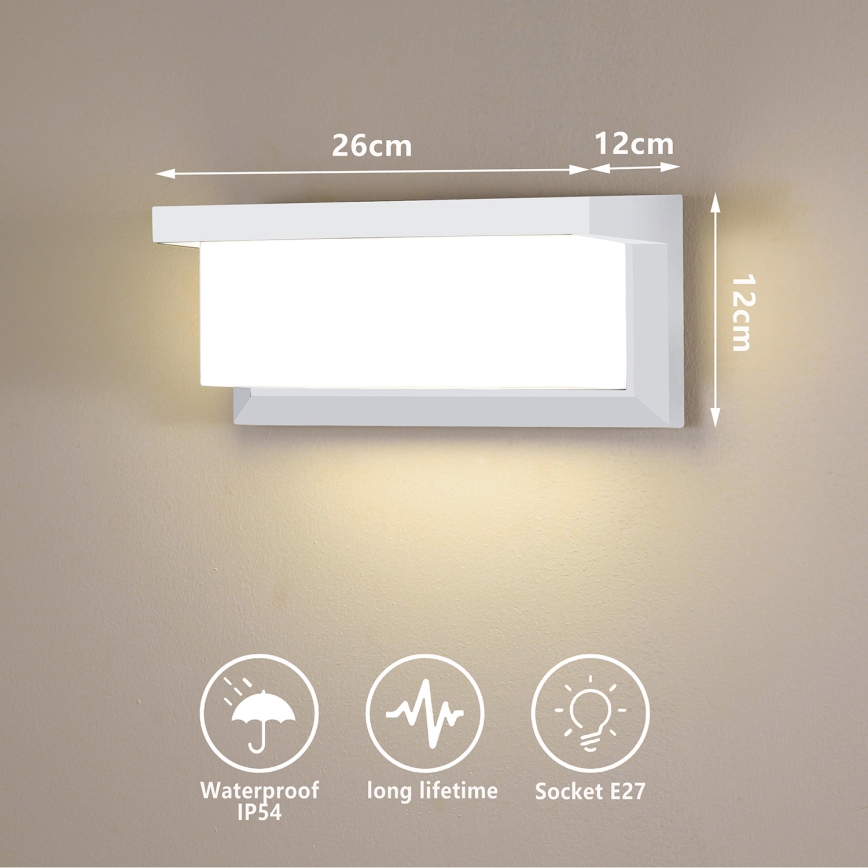 Brilagi - Spoljašnja zidna lampa BRICKY 1xE27/60W/230V bela IP54