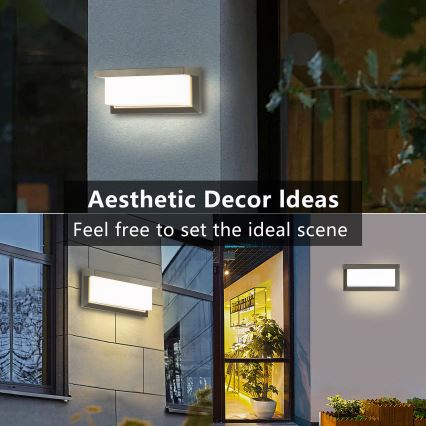 Brilagi - Spoljašnja zidna lampa BRICKY 1xE27/60W/230V sivo IP54