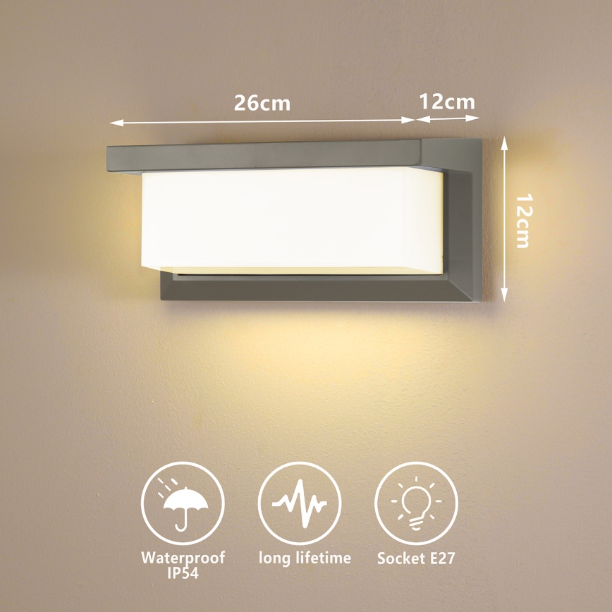 Brilagi - Spoljašnja zidna lampa BRICKY 1xE27/60W/230V sivo IP54