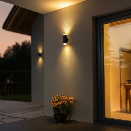 Brilagi - Spoljašnja zidna lampa MATERA 2xGU10/30W/230V Antracit IP54