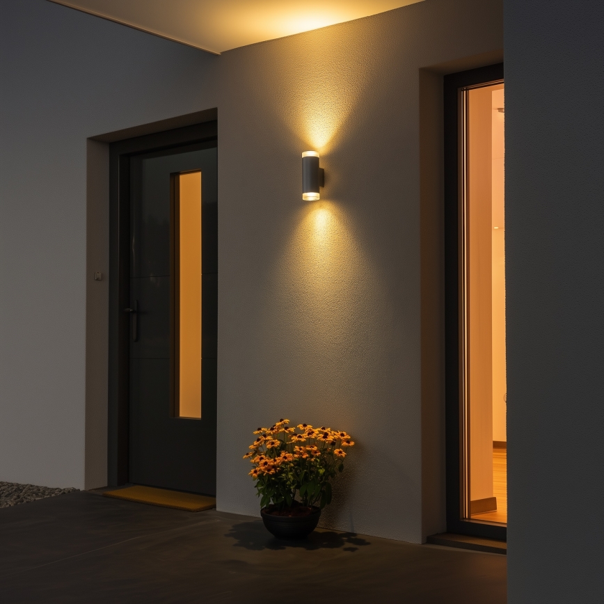 Brilagi - Spoljašnja zidna lampa MATERA 2xGU10/30W/230V sivo IP54