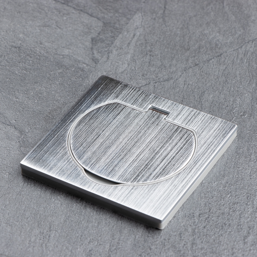 Brilagi - Spoljna ugradna podna utičnica IP55, mat hrom, kvadratna