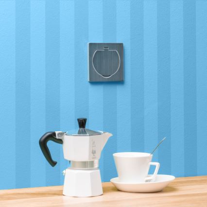 Brilagi - Spoljna ugradna podna utičnica IP55, mat hrom, kvadratna