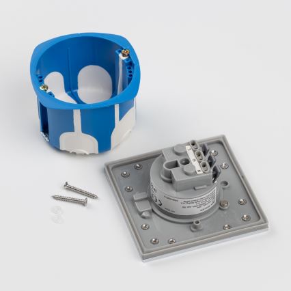 Brilagi - Spoljna ugradna podna utičnica IP55, mat hrom, kvadratna