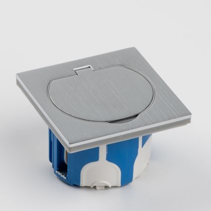 Brilagi - Spoljna ugradna podna utičnica IP55, mat hrom, kvadratna