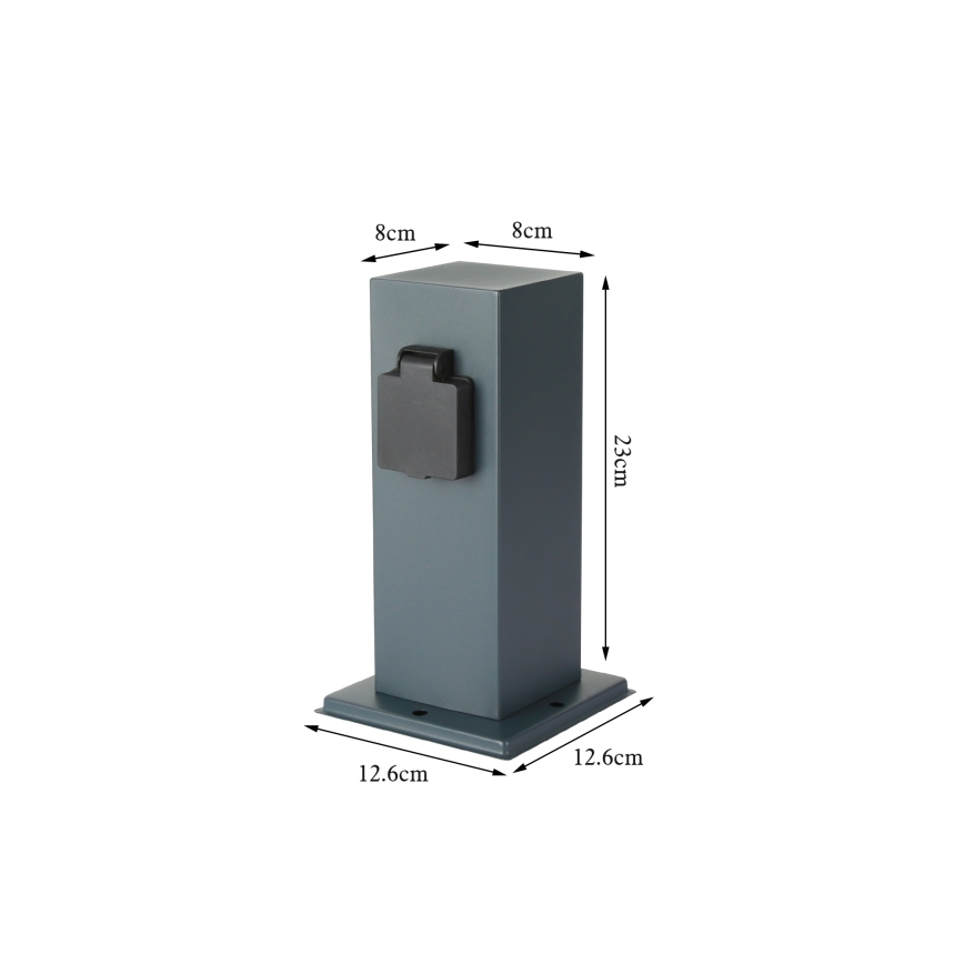 Brilagi - Spoljni stub sa utičnicama PILLAR 1U SCHUKO 230V IP44 antracit