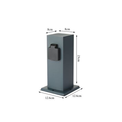 Brilagi - Spoljni stub sa utičnicama PILLAR 1Z 230V IP44 antracit