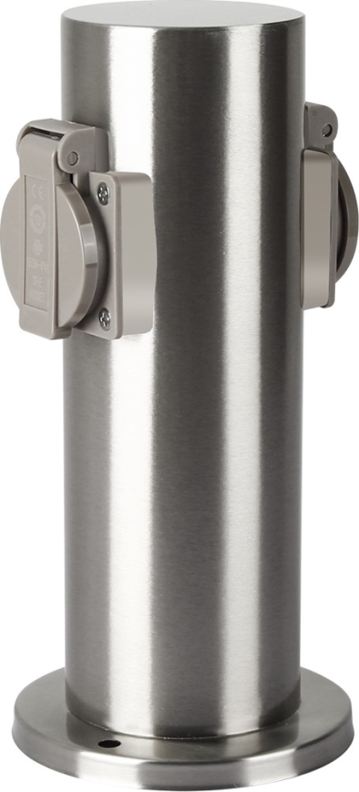 Brilagi - Spoljni stub sa utičnicama PILLAR 2U SCHUKO 230V IP44 mat krom