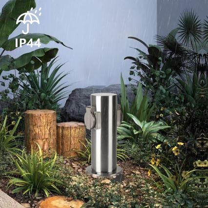 Brilagi - Spoljni stub sa utičnicama PILLAR 2U SCHUKO 230V IP44 mat krom