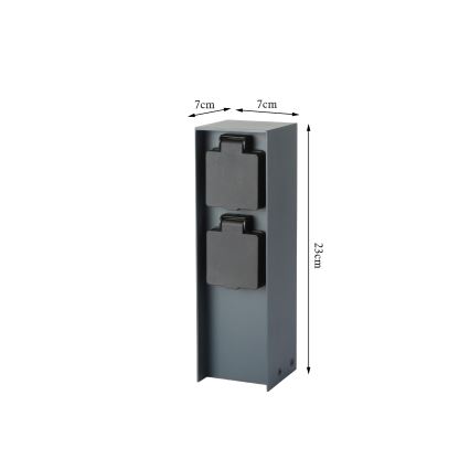 Brilagi - Spoljni stub sa utičnicama PILLAR 2Z 230V IP44 antracit