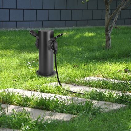 Brilagi - Spoljni stub sa utičnicama PILLAR 2Z 230V IP44 crno