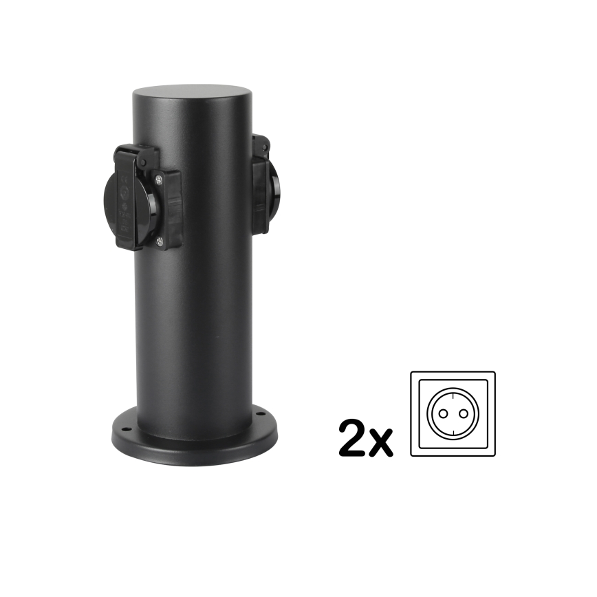 Brilagi - Spoljni stub sa utičnicama PILLAR 2Z 230V IP44 crno