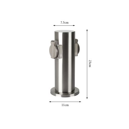 Brilagi - Spoljni stub sa utičnicama PILLAR 2Z 230V IP44 mat krom