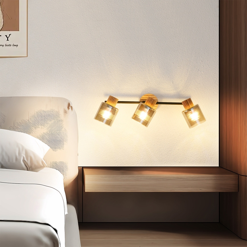 Brilagi - Spot svetiljka HYGGE 3xE14/15W/230V kaučukovo drvo/zadimljeno