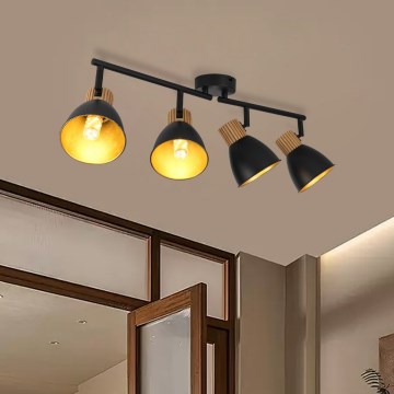 Brilagi - Spot svetiljka ODENSE 4xE14/10W/230V kaučukovo drvo/crna