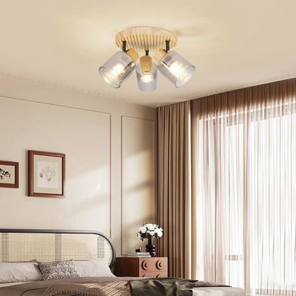 Brilagi - Spot svetlo HYGGE 3xE14/15W/230V kaučukovo drvo/zadimljeno