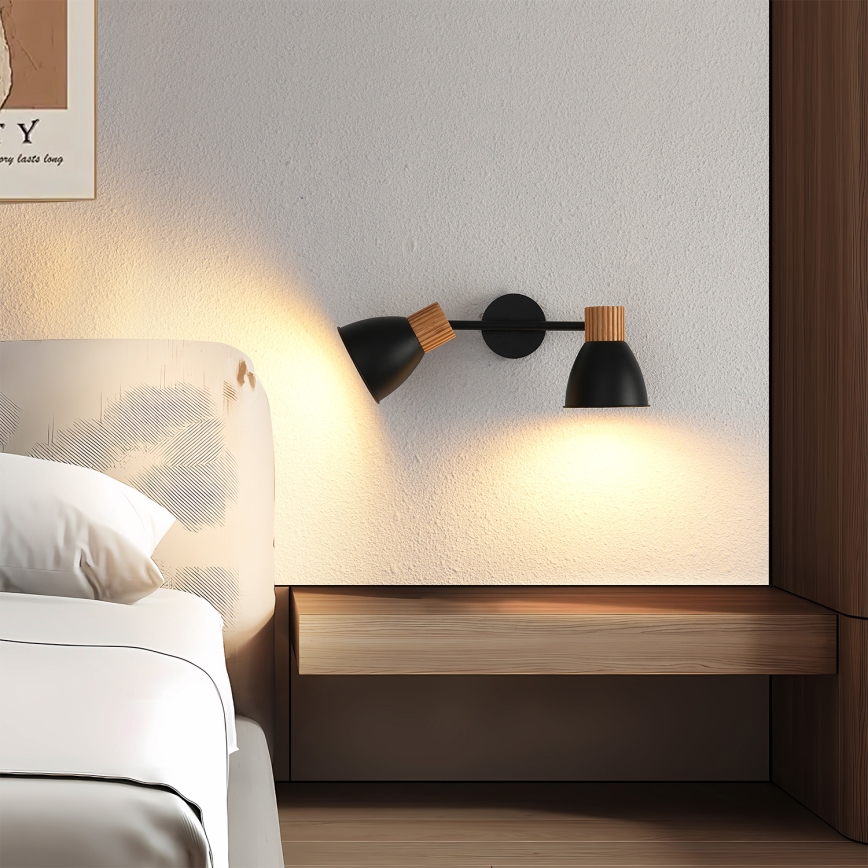 Brilagi - Spot svetlo ODENSE 2xE14/10W/230V kaučukovo drvo/crna