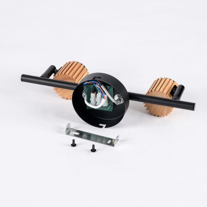 Brilagi - Spot svetlo ODENSE 2xE14/10W/230V kaučukovo drvo/crna