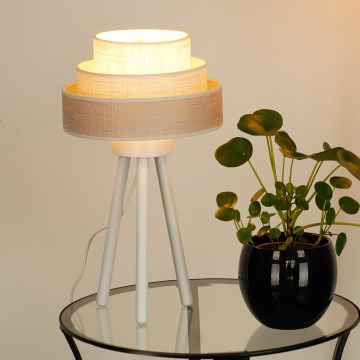 Brilagi - Stona lampa ALASKA LUNETA 1xE27/15W/230V sivo/kremasta