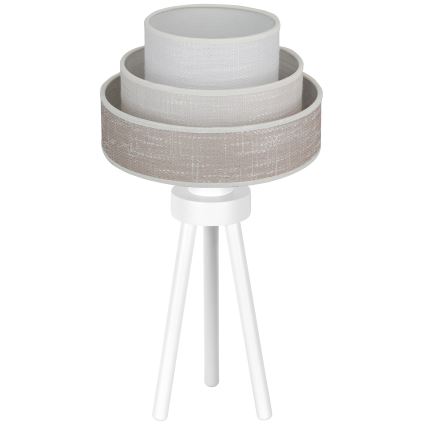 Brilagi - Stona lampa ALASKA LUNETA 1xE27/15W/230V sivo/kremasta