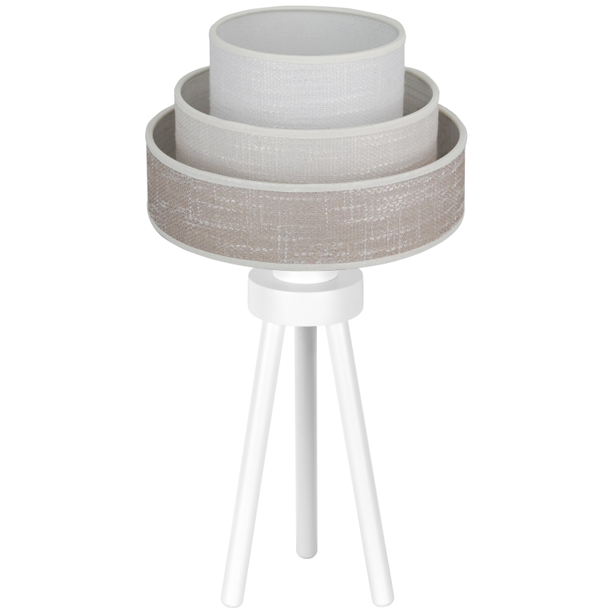 Brilagi - Stona lampa ALASKA LUNETA 1xE27/15W/230V sivo/kremasta