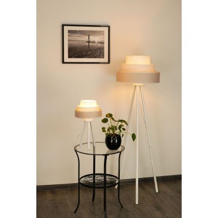 Brilagi - Stona lampa ALASKA LUNETA 1xE27/15W/230V sivo/kremasta