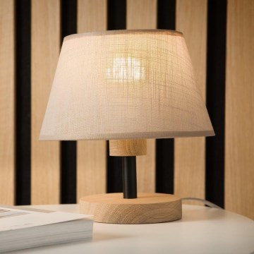 Brilagi - Stona lampa ANTHONY 1xE27/60W/230V hrast/bež