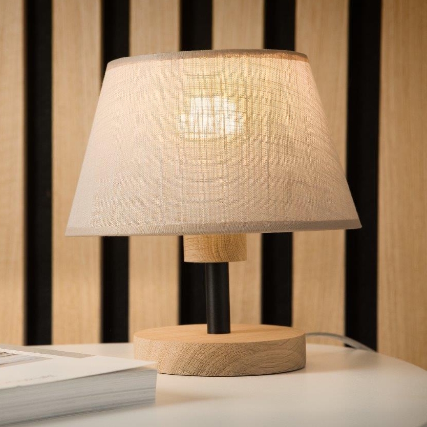 Brilagi - Stona lampa ANTHONY 1xE27/60W/230V hrast/bež
