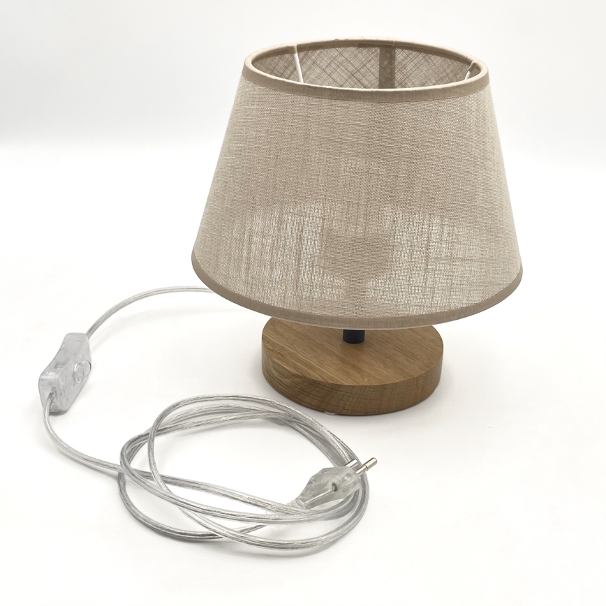Brilagi - Stona lampa ANTHONY 1xE27/60W/230V hrast/bež